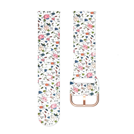 For Samsung Galaxy Watch 42mm Silicone Printing Watch Band(Bird) - Watch Bands by buy2fix | Online Shopping UK | buy2fix