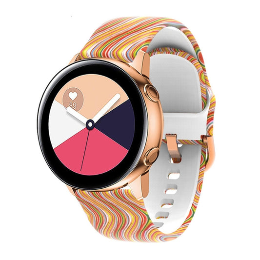 For Samsung Galaxy Watch 42mm Silicone Printing Watch Band(Colored Glaze) - Watch Bands by buy2fix | Online Shopping UK | buy2fix