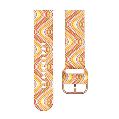 For Samsung Galaxy Watch 42mm Silicone Printing Watch Band(Colored Glaze) - Watch Bands by buy2fix | Online Shopping UK | buy2fix