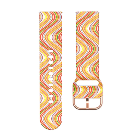 For Samsung Galaxy Watch 42mm Silicone Printing Watch Band(Colored Glaze) - Watch Bands by buy2fix | Online Shopping UK | buy2fix