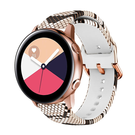 For Samsung Galaxy Watch 46mm Silicone Printing Watch Band(Snakeskin) - Watch Bands by buy2fix | Online Shopping UK | buy2fix