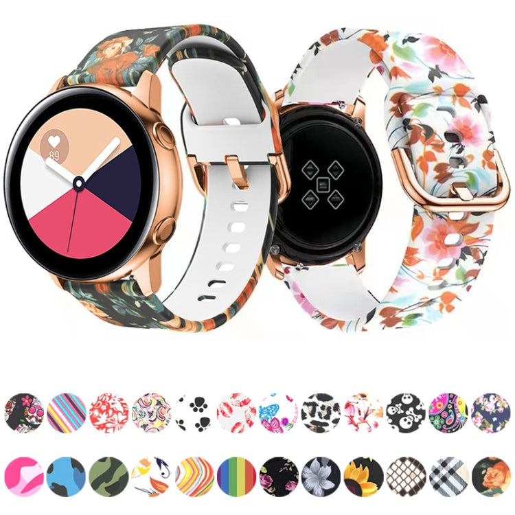 For Samsung Galaxy Watch 46mm Silicone Printing Watch Band(Brown Leopard) - Watch Bands by buy2fix | Online Shopping UK | buy2fix