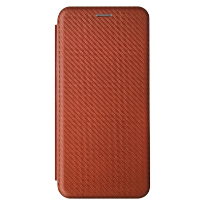 For Realme C21 Carbon Fiber Texture Horizontal Flip TPU + PC + PU Leather Case with Card Slot(Brown) - Realme Cases by buy2fix | Online Shopping UK | buy2fix