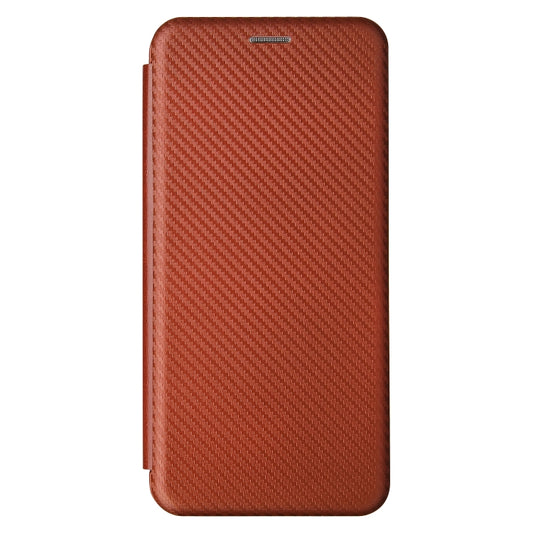 For Realme C21 Carbon Fiber Texture Horizontal Flip TPU + PC + PU Leather Case with Card Slot(Brown) - Realme Cases by buy2fix | Online Shopping UK | buy2fix