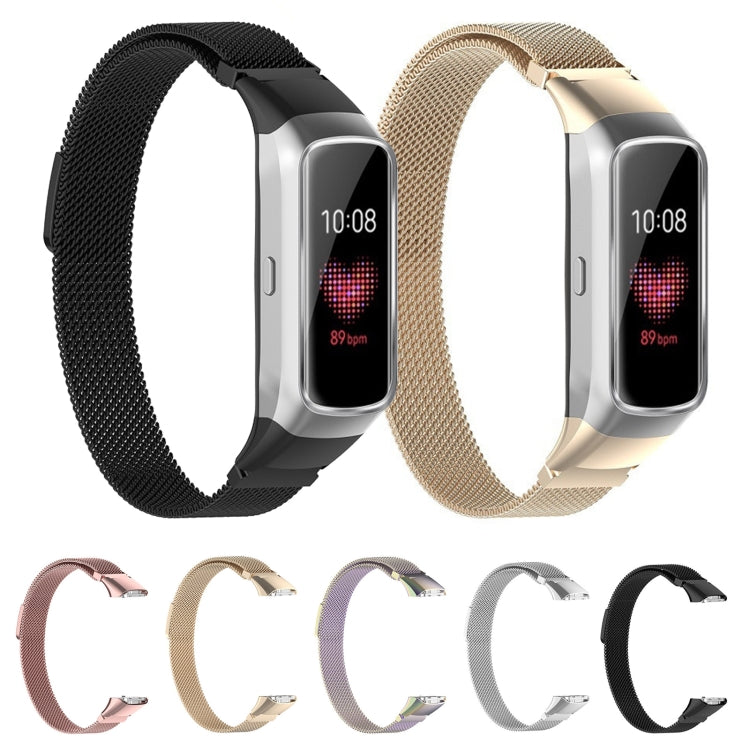 For Samsung Galaxy Fit SM-R370 Milanese Watch Band(Silver) - Watch Bands by buy2fix | Online Shopping UK | buy2fix