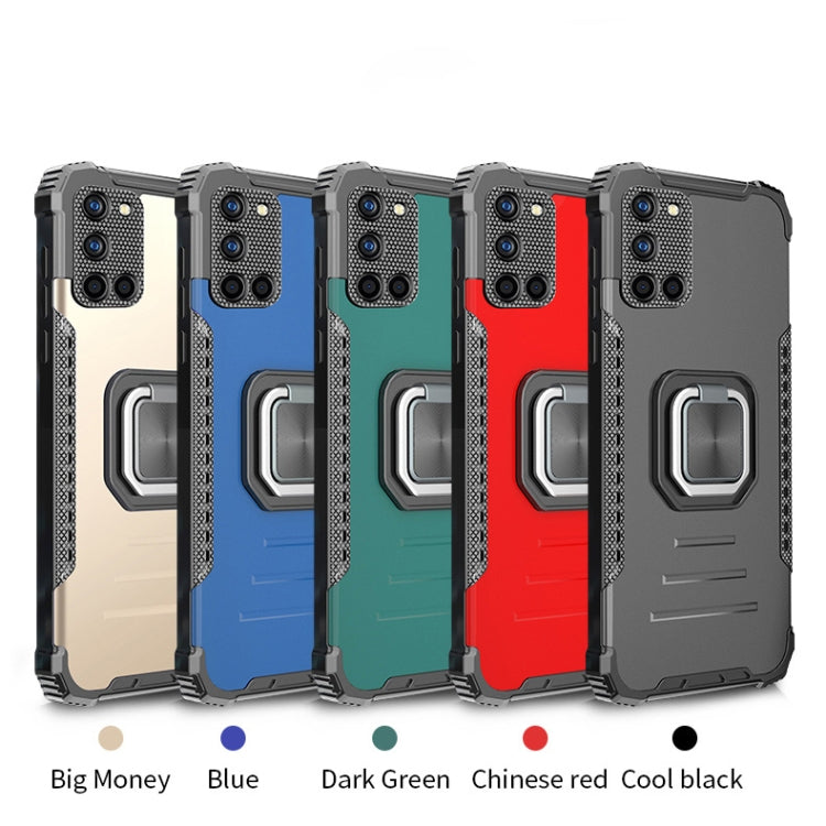 For Samsung Galaxy A52 4G / 5G Fierce Warrior Series Armor All-inclusive Shockproof Aluminum Alloy + TPU Protective Case with Ring Holder(Black) by buy2fix