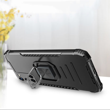 For Samsung Galaxy A52 4G / 5G Fierce Warrior Series Armor All-inclusive Shockproof Aluminum Alloy + TPU Protective Case with Ring Holder(Red) by buy2fix