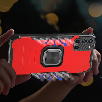 For Samsung Galaxy A52 4G / 5G Fierce Warrior Series Armor All-inclusive Shockproof Aluminum Alloy + TPU Protective Case with Ring Holder(Red) by buy2fix