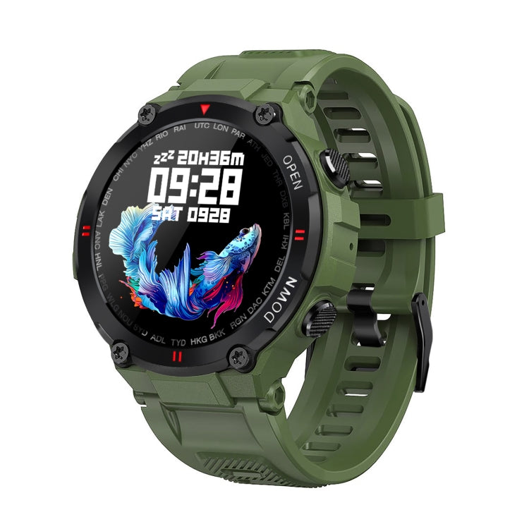 K22 1.28 inch IPS Screen Smart Watch, Support Menstrual Cycle Reminder / Bluetooth Call / Sleep Monitoring(Army Green) by buy2fix