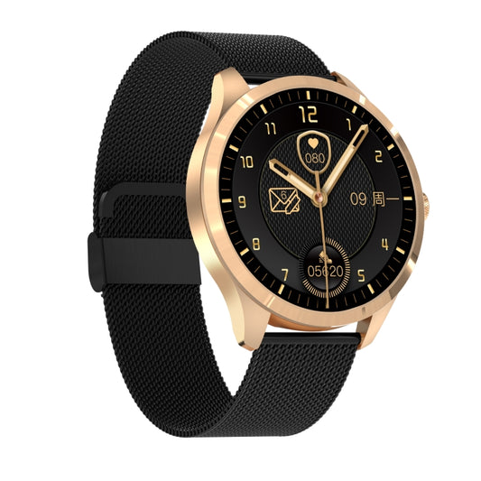 Q9L 1.28 inch IPS Color Screen IP67 Waterproof Smart Watch, Support Blood Pressure Monitoring / Heart Rate Monitoring / Sleep Monitoring(Black Gold) by buy2fix