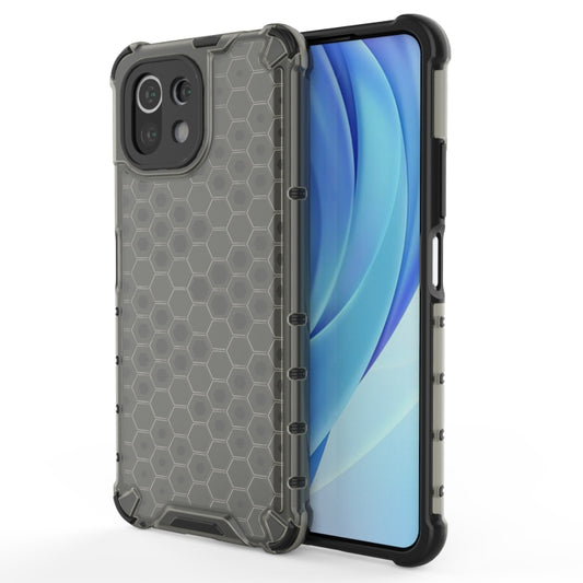 For Xiaomi Mi 11 Lite Shockproof Honeycomb PC + TPU Protective Case(Black) - Xiaomi Cases by buy2fix | Online Shopping UK | buy2fix