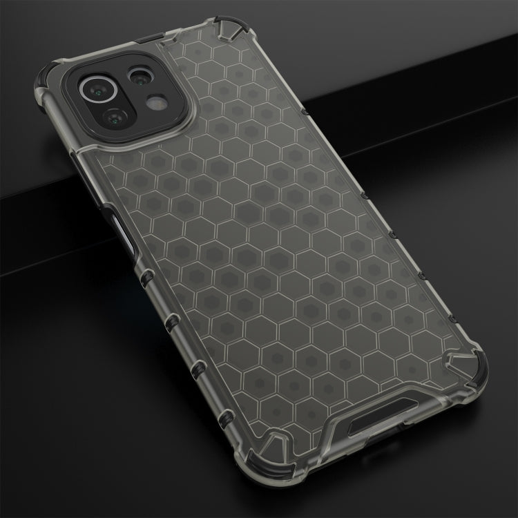 For Xiaomi Mi 11 Lite Shockproof Honeycomb PC + TPU Protective Case(Black) - Xiaomi Cases by buy2fix | Online Shopping UK | buy2fix