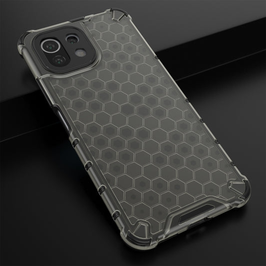 For Xiaomi Mi 11 Lite Shockproof Honeycomb PC + TPU Protective Case(Black) - Xiaomi Cases by buy2fix | Online Shopping UK | buy2fix
