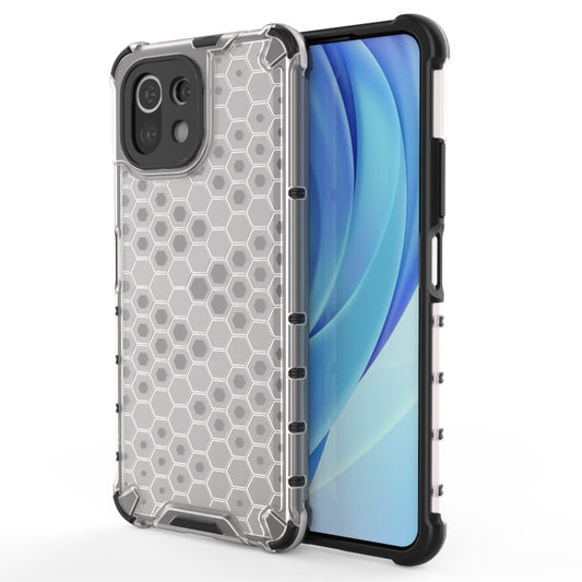 For Xiaomi Mi 11 Lite Shockproof Honeycomb PC + TPU Protective Case(White) - Xiaomi Cases by buy2fix | Online Shopping UK | buy2fix