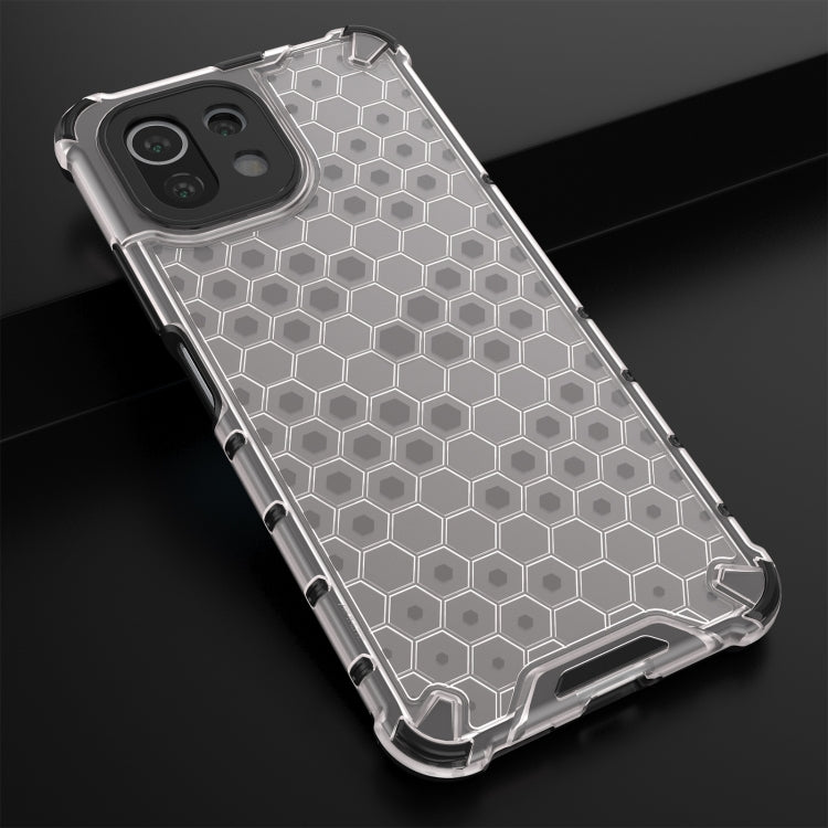 For Xiaomi Mi 11 Lite Shockproof Honeycomb PC + TPU Protective Case(White) - Xiaomi Cases by buy2fix | Online Shopping UK | buy2fix