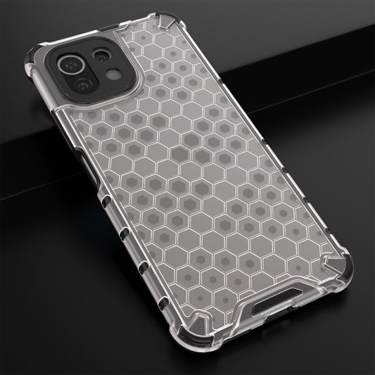 For Xiaomi Mi 11 Lite Shockproof Honeycomb PC + TPU Protective Case(White) - Xiaomi Cases by buy2fix | Online Shopping UK | buy2fix