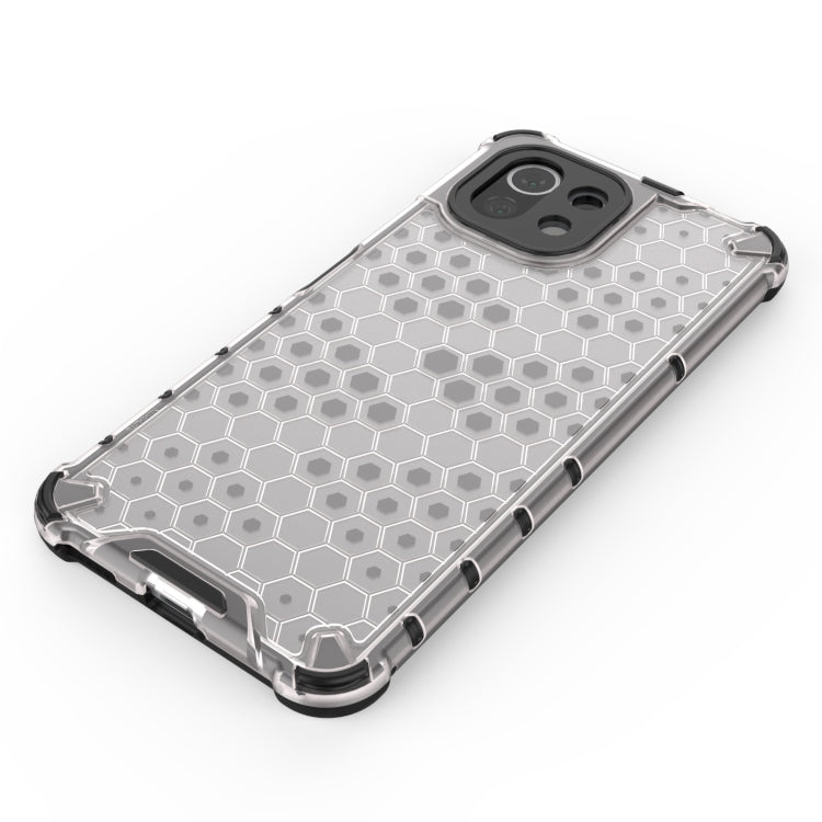 For Xiaomi Mi 11 Lite Shockproof Honeycomb PC + TPU Protective Case(White) - Xiaomi Cases by buy2fix | Online Shopping UK | buy2fix