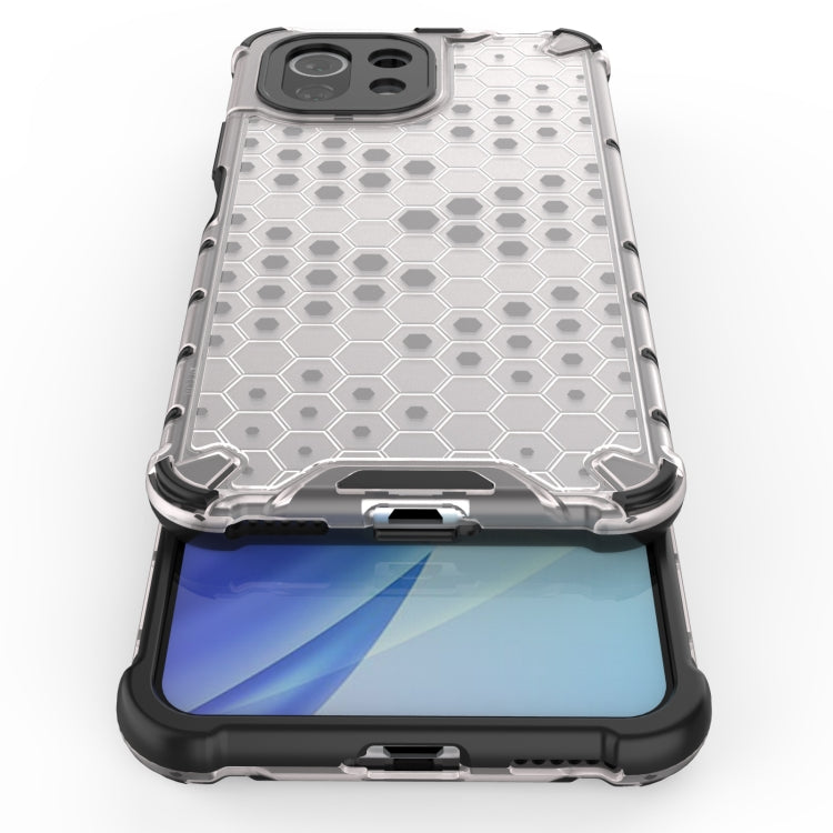 For Xiaomi Mi 11 Lite Shockproof Honeycomb PC + TPU Protective Case(White) - Xiaomi Cases by buy2fix | Online Shopping UK | buy2fix