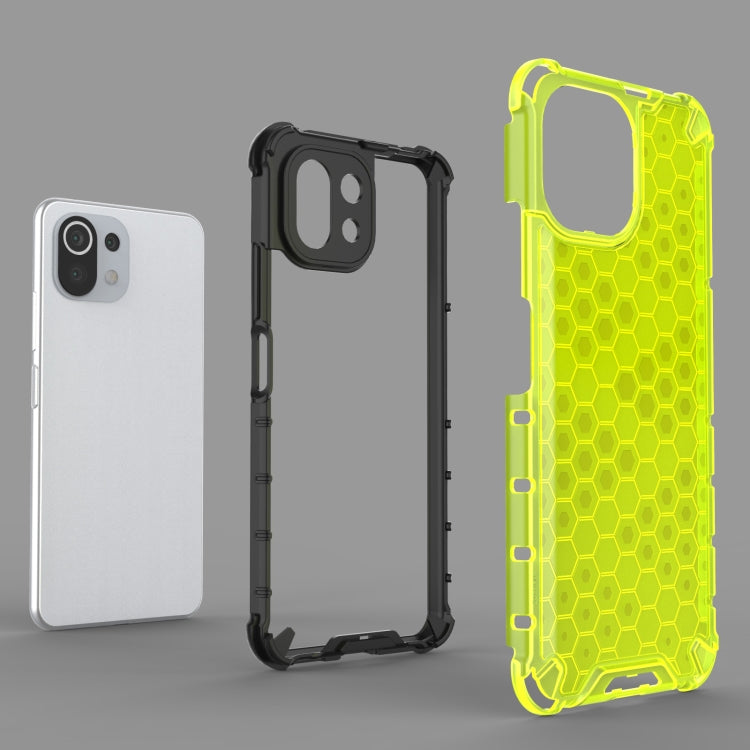 For Xiaomi Mi 11 Lite Shockproof Honeycomb PC + TPU Protective Case(White) - Xiaomi Cases by buy2fix | Online Shopping UK | buy2fix
