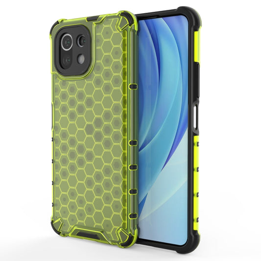 For Xiaomi Mi 11 Lite Shockproof Honeycomb PC + TPU Protective Case(Green) - Xiaomi Cases by buy2fix | Online Shopping UK | buy2fix