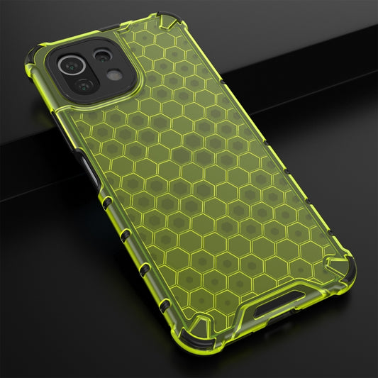 For Xiaomi Mi 11 Lite Shockproof Honeycomb PC + TPU Protective Case(Green) - Xiaomi Cases by buy2fix | Online Shopping UK | buy2fix