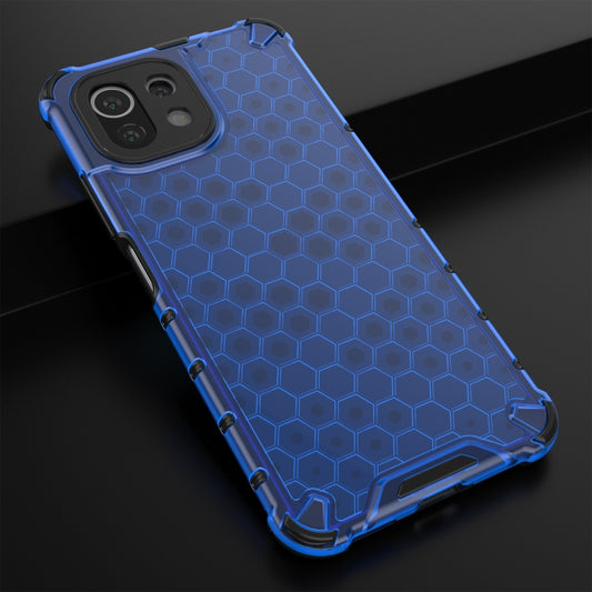 For Xiaomi Mi 11 Lite Shockproof Honeycomb PC + TPU Protective Case(Blue) - Xiaomi Cases by buy2fix | Online Shopping UK | buy2fix
