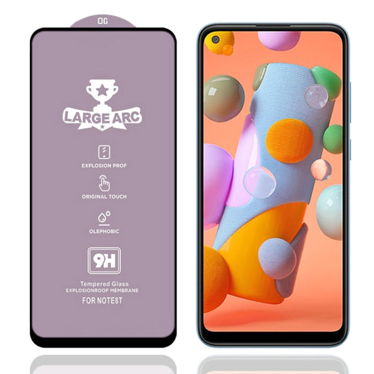 For Samsung Galaxy A11 9H HD Large Arc High Alumina Full Screen Tempered Glass Film