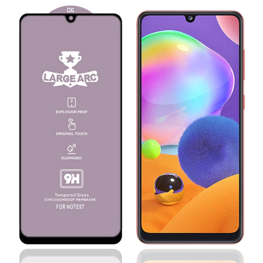 For Samsung Galaxy A31 9H HD Large Arc High Alumina Full Screen Tempered Glass Film