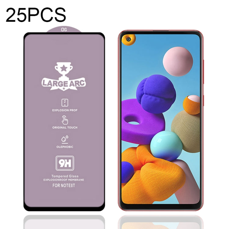 For Samsung Galaxy A21s 25pcs 9H HD Large Arc High Alumina Full Screen Tempered Glass Film - Galaxy Tempered Glass by buy2fix | Online Shopping UK | buy2fix