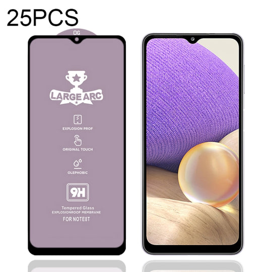 For Samsung Galaxy A32 5G 25 PCS 9H HD Large Arc High Alumina Full Screen Tempered Glass Film