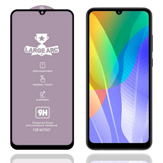 For Huawei Y6p 9H HD Large Arc High Alumina Full Screen Tempered Glass Film - Huawei Tempered Glass by buy2fix | Online Shopping UK | buy2fix