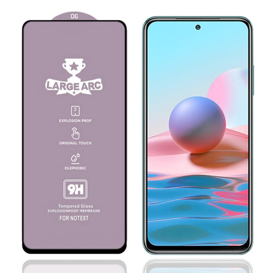 For Xiaomi Redmi Note 10 9H HD Large Arc High Alumina Full Screen Tempered Glass Film -  by buy2fix | Online Shopping UK | buy2fix