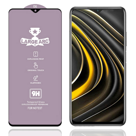 For Xiaomi Poco M3 9H HD Large Arc High Alumina Full Screen Tempered Glass Film