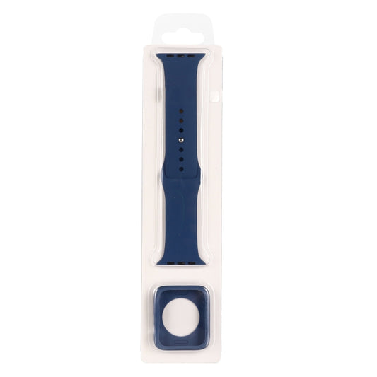 Silicone Watch Band + Watch Protective Case Set For Apple Watch Series 7 41mm  (Ice Blue) - Watch Cases by buy2fix | Online Shopping UK | buy2fix