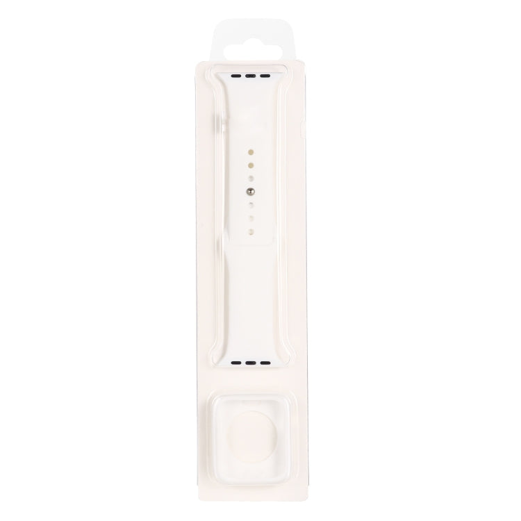 Silicone Watch Band + Watch Protective Case Set For Apple Watch Series 7 41mm   (White) - Watch Cases by buy2fix | Online Shopping UK | buy2fix