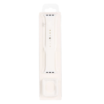 Silicone Watch Band + Watch Protective Case Set For Apple Watch Series 7 41mm   (White) - Watch Cases by buy2fix | Online Shopping UK | buy2fix