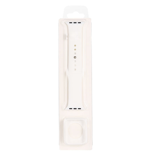Silicone Watch Band + Watch Protective Case Set For Apple Watch Series 7 41mm   (White) - Watch Cases by buy2fix | Online Shopping UK | buy2fix