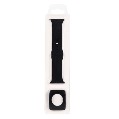 Silicone Watch Band + Watch Protective Case Set For Apple Watch Series 7 41mm  (Black) - Watch Cases by buy2fix | Online Shopping UK | buy2fix