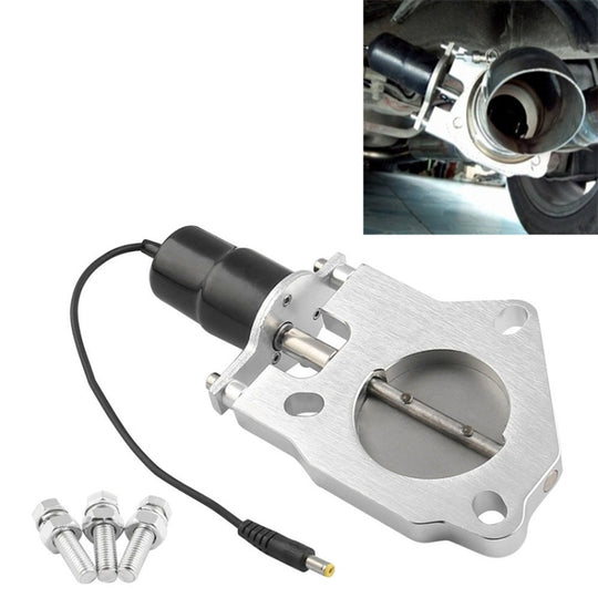 Universal Car Stainless Steel Racing Electric Exhaust Cutout Valves Control Motor, Size:2 inch