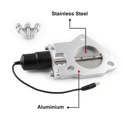 Universal Car Stainless Steel Racing Electric Exhaust Cutout Valves Control Motor, Size:3 inch - Exhaust Pipes by buy2fix | Online Shopping UK | buy2fix