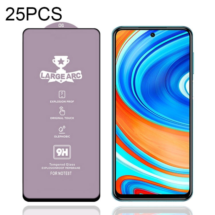 For Xiaomi Redmi Note 9 Pro Max 25 PCS 9H HD Large Arc High Alumina Full Screen Tempered Glass Film -  by buy2fix | Online Shopping UK | buy2fix