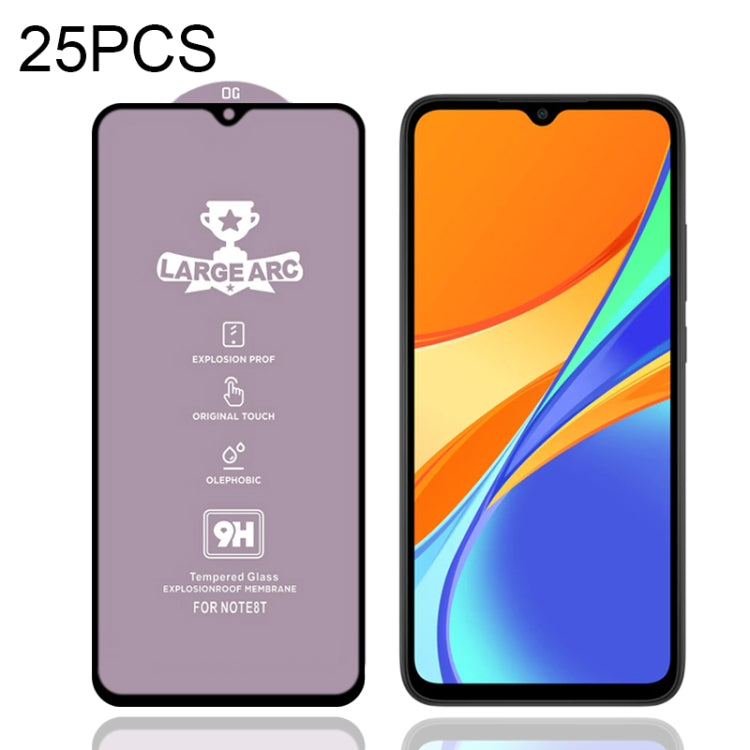 For Xiaomi Redmi 9C 25 PCS 9H HD Large Arc High Alumina Full Screen Tempered Glass Film -  by buy2fix | Online Shopping UK | buy2fix