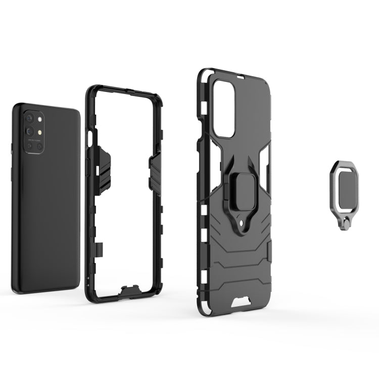 For OnePlus 9R Shockproof PC + TPU Protective Case with Magnetic Ring Holder(Navy Blue) - OnePlus Cases by buy2fix | Online Shopping UK | buy2fix