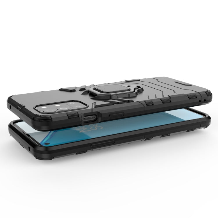 For OnePlus 9R Shockproof PC + TPU Protective Case with Magnetic Ring Holder(Navy Blue) - OnePlus Cases by buy2fix | Online Shopping UK | buy2fix