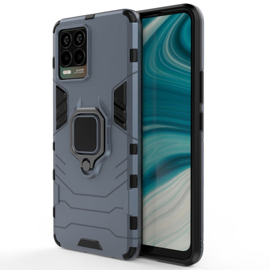 For OPPO Realme 8 Shockproof PC + TPU Protective Case with Magnetic Ring Holder(Navy Blue) - Realme Cases by buy2fix | Online Shopping UK | buy2fix