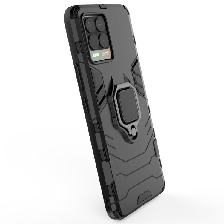 For OPPO Realme 8 Shockproof PC + TPU Protective Case with Magnetic Ring Holder(Navy Blue) - Realme Cases by buy2fix | Online Shopping UK | buy2fix