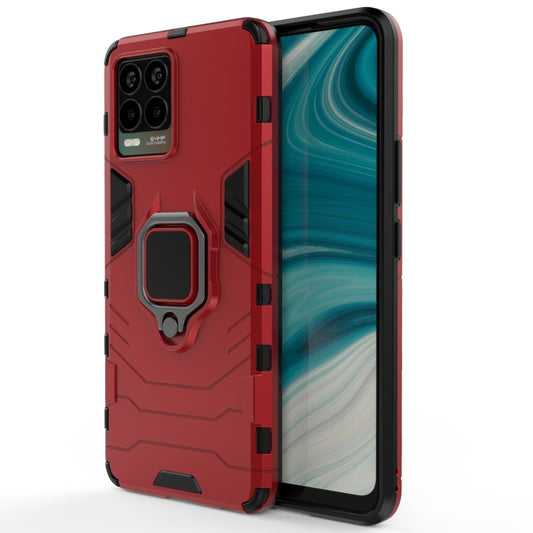 For OPPO Realme 8 Shockproof PC + TPU Protective Case with Magnetic Ring Holder(Red) - Realme Cases by buy2fix | Online Shopping UK | buy2fix