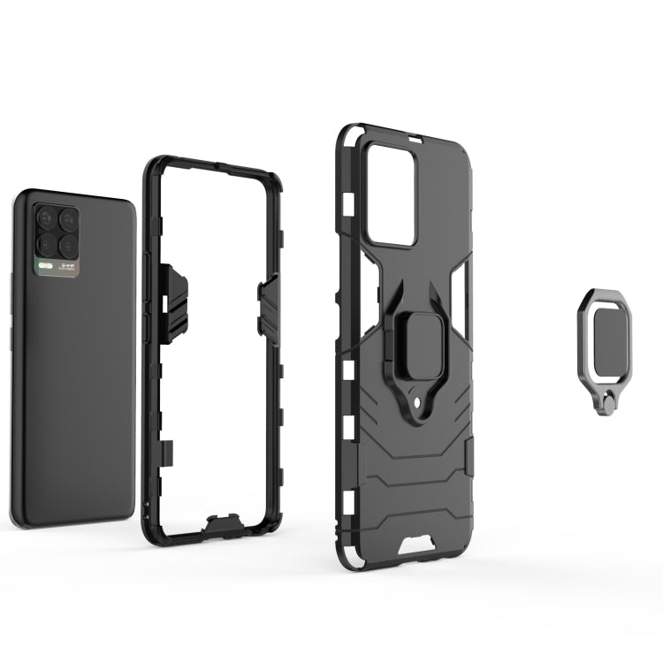 For OPPO Realme 8 Shockproof PC + TPU Protective Case with Magnetic Ring Holder(Red) - Realme Cases by buy2fix | Online Shopping UK | buy2fix