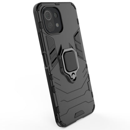 For Xiaomi Mi 11 Lite Shockproof PC + TPU Protective Case with Magnetic Ring Holder(Navy Blue) - Xiaomi Cases by buy2fix | Online Shopping UK | buy2fix