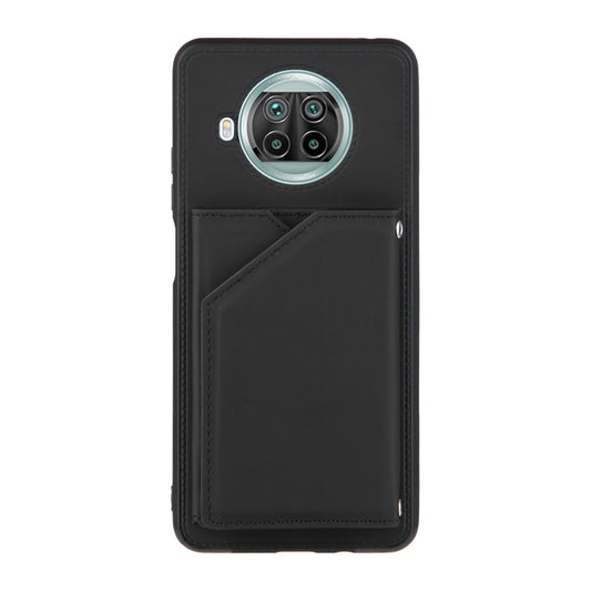 For Xiaomi Mi 10T Lite 5G Skin Feel PU + TPU + PC Back Cover Shockproof Case with Card Slots & Holder & Photo Frame(Black) - Xiaomi Cases by buy2fix | Online Shopping UK | buy2fix